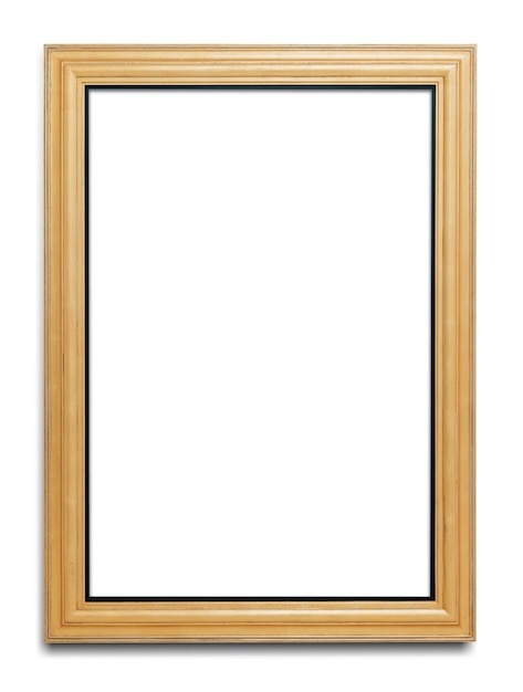 Mockup drewnianej ramki przezroczystej png