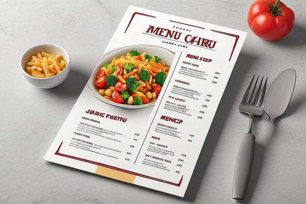 Zdjęcie mockup karty menu