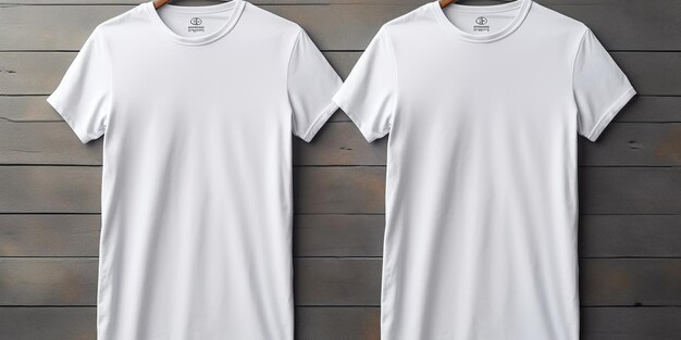 Zdjęcie mockup koszulki biała czysta koszulka z przodu i z tyłu widoki męskie ubrania noszące przejrzyste atrakcyjne ubrania modele koszulek szablon
