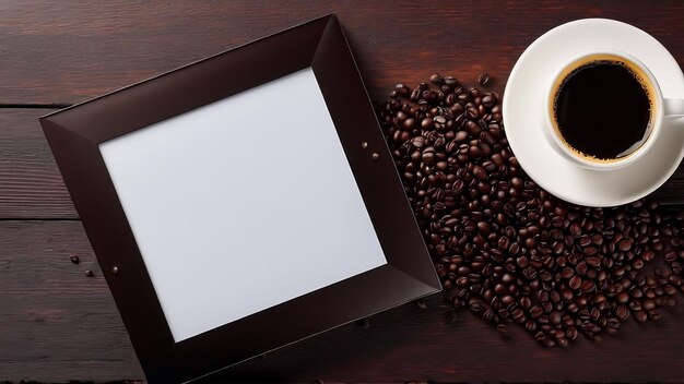 Mockup kubka kawy projekt pusty makiety kubków kawy papierowych worki kawy ziarna kawy
