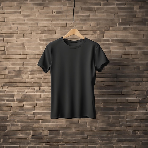 Mockup projektu czarnej koszulki