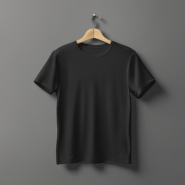 Mockup projektu czarnej koszulki