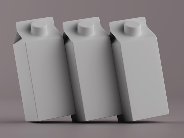 Mockup pustych pudełek na napoje