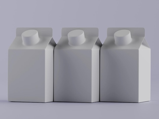 Mockup pustych szarych kartonów