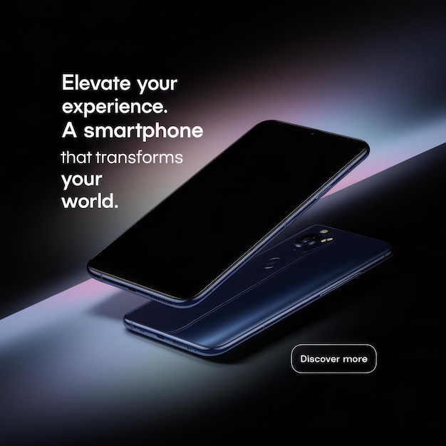Mockup reklamy dla smartfonów w mediach społecznościowych