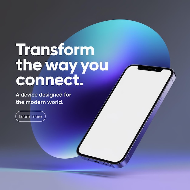 Mockup reklamy dla smartfonów w mediach społecznościowych