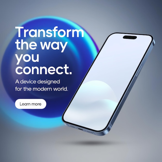 Mockup reklamy dla smartfonów w mediach społecznościowych