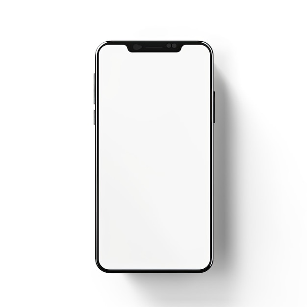 Mockup smartfonu wyizolowany na białym tle 3D