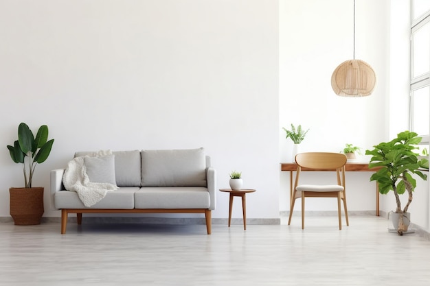 Mockup stołu Mockup wnętrza Mockup ściany salon biurowy meble salon Ai zdjęcie