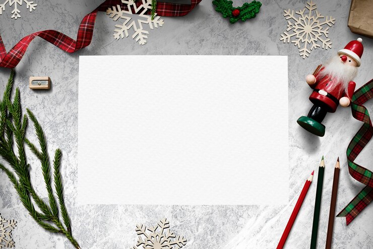 Zdjęcie mockup świątecznej kartki png
