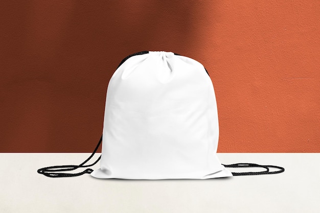 Mockup torby z sznurkiem png