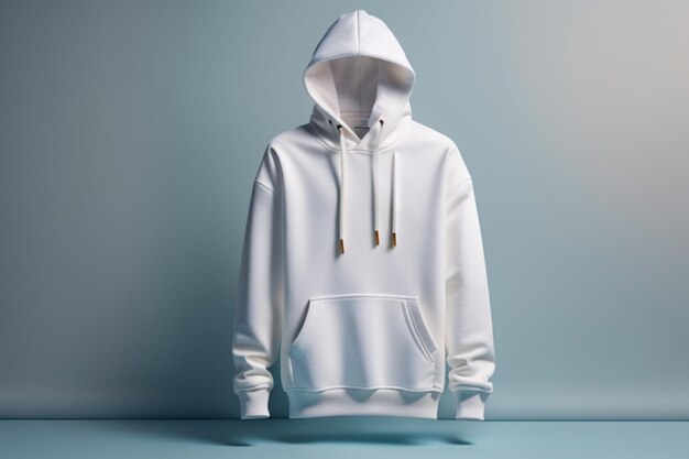 Zdjęcie mockup white hoodie szablon mockup hoodie 3d