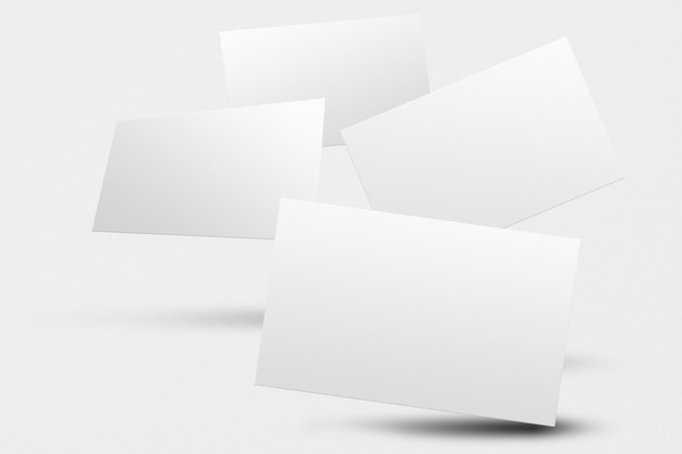 Mockup wizytówki Png na białym tle z przodu i z tyłu