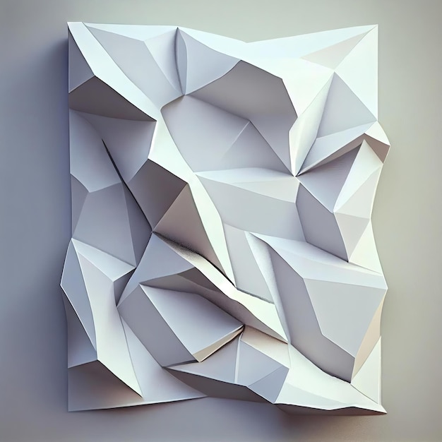 Model 3D kostki wykonanej z papieru