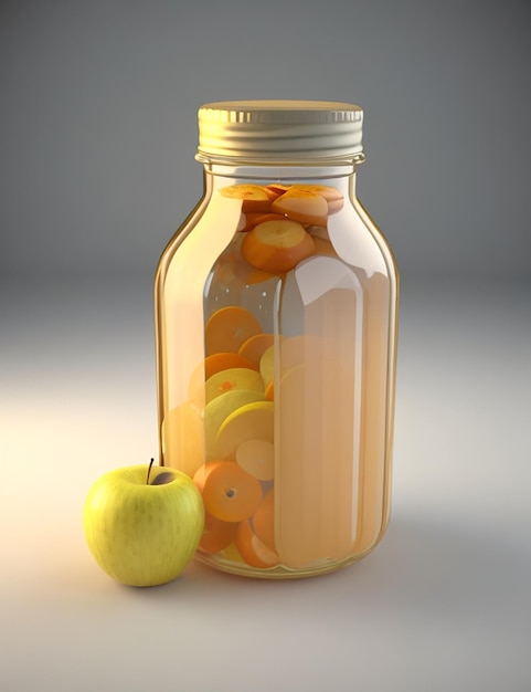 Model 3D soku jabłkowego