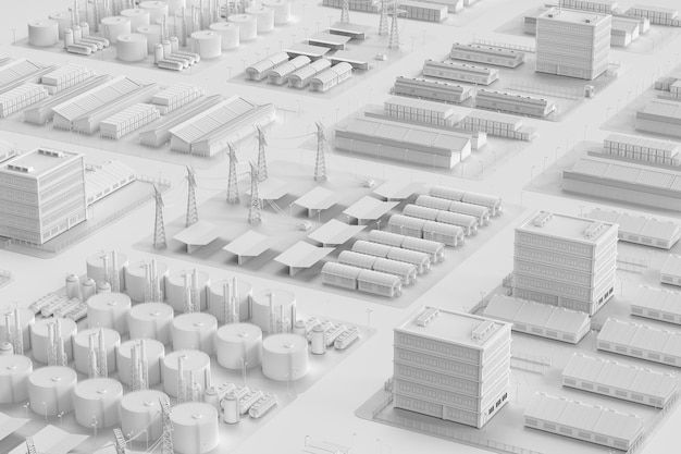 Model białego przemysłu lub inteligentny park przemysłowy z rozwojem infrastruktury