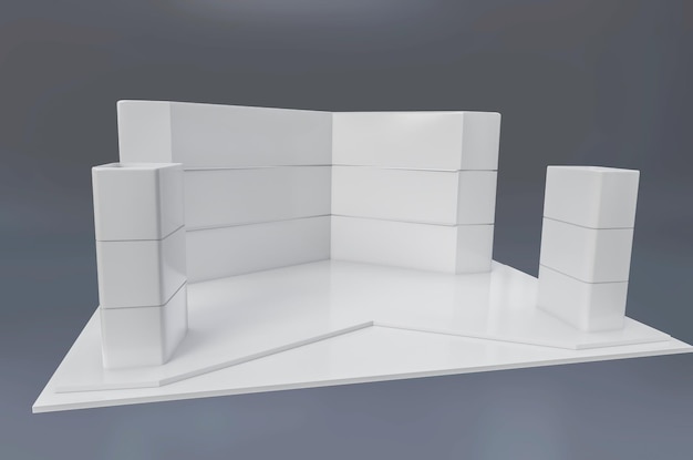Zdjęcie model białego pudełka z napisem „na nim”.