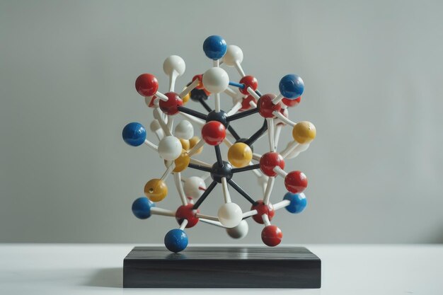 Model cząsteczki atomu abstrakcyjna struktura nauka i koncepcja medyczna AI generowane