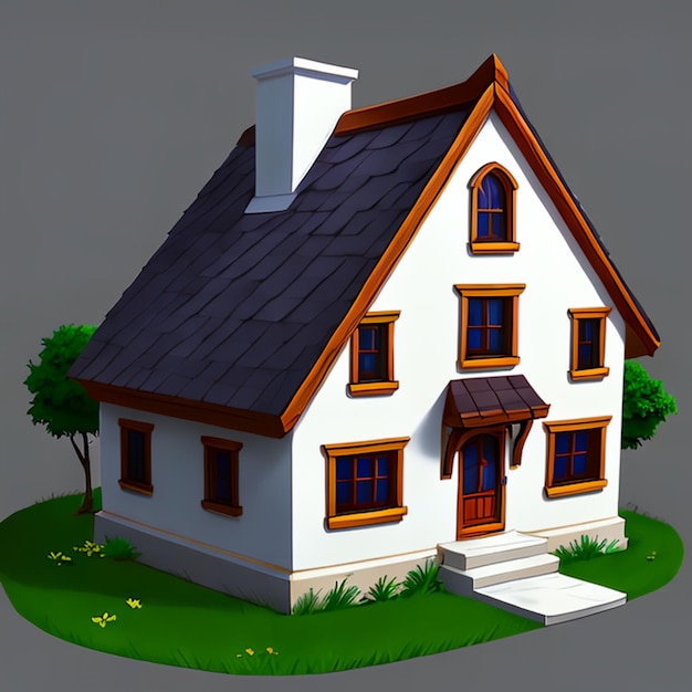 Zdjęcie model domu dla pomysłów na grę