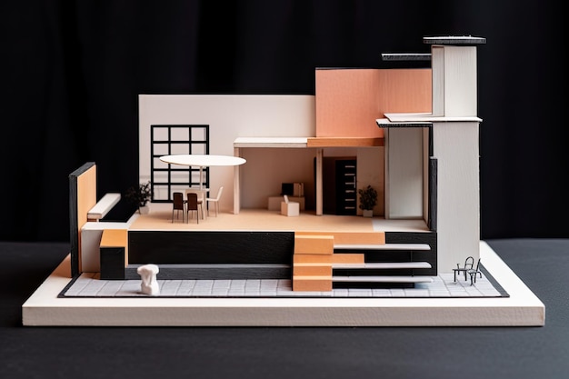 Model domu stojącego na stole