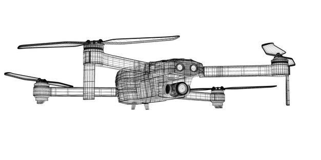 Model drona renderującego 3 D