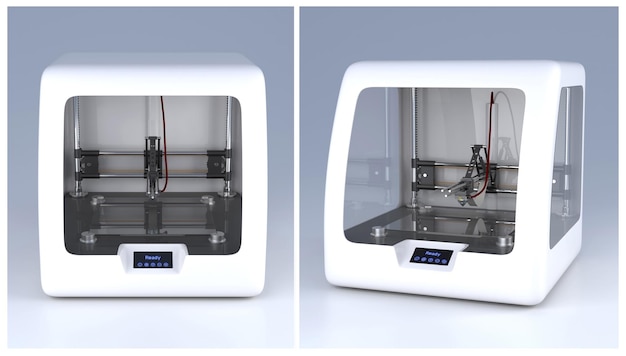 Model Drukarki D Prototyp Ilustracja Nowoczesna Technologia Druku