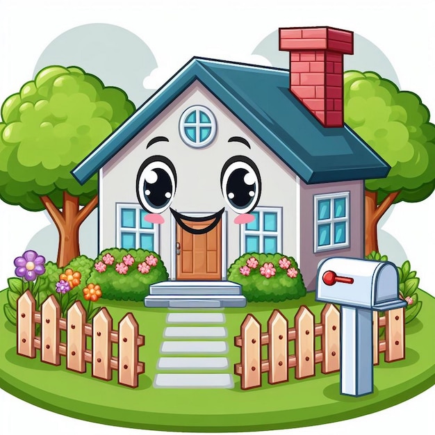 Zdjęcie model kreskówkowy dla domów mieszkalnych i nieruchomości