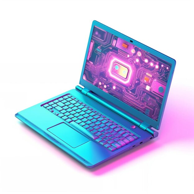 Zdjęcie model laptopa 3d