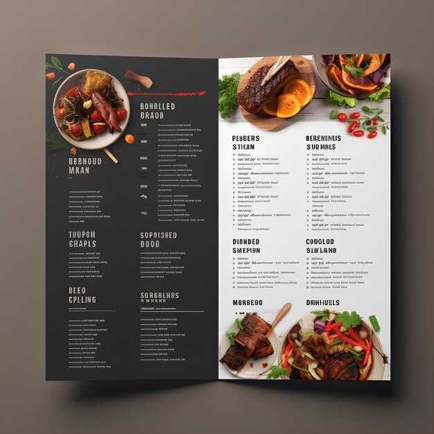 Model Listy Menu Restauracji Generatywny Ai