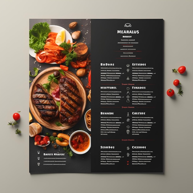 model listy menu restauracji generatywny Ai