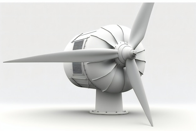 Model śmigła Generatora Prądu Z Turbiny Wiatrowej
