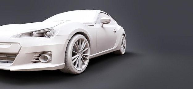 Model sportowy kompaktowy samochód wykonany z matowego plastiku Miejski samochód coupe Młodzieżowy samochód sportowy ilustracja 3d
