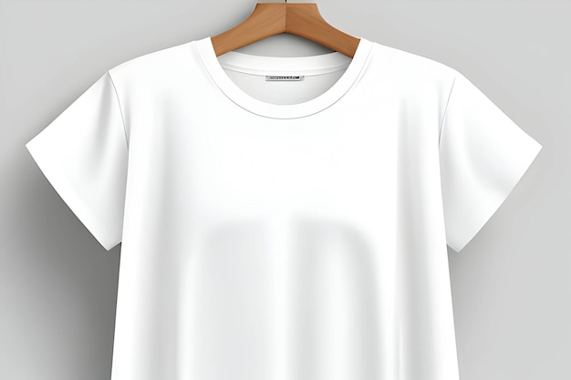 Modelka koszulki z czystym białym tłem, gładką, czystą teksturą