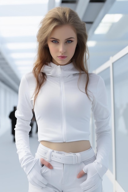 Modelka w kolorze białym Clotes