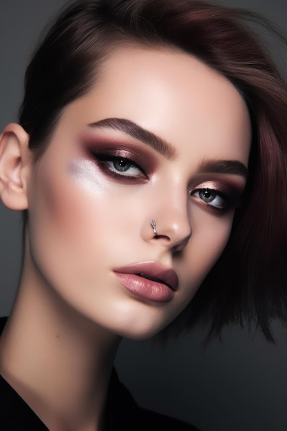 Modelka z makijażem smoky eye