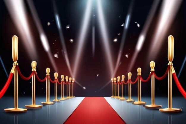 Zdjęcie modern abstract award background zwycięzca mistrz red carpet entry template design