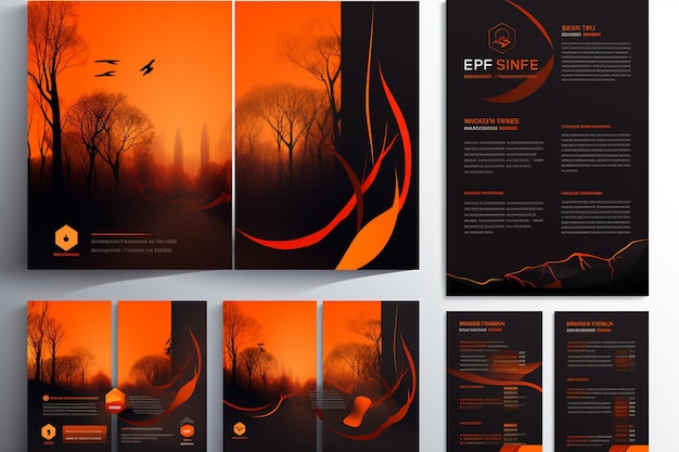 Modna broszura firmy kompozycja układu projektowego