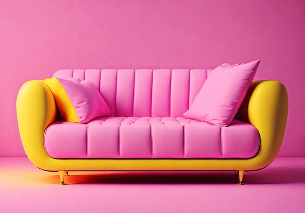 Modna luksusowa różowa sofa