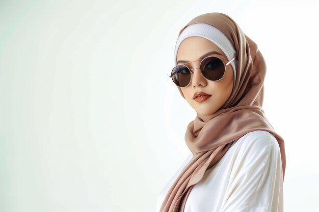 Zdjęcie modna saudyjska dama w letnim ubraniu