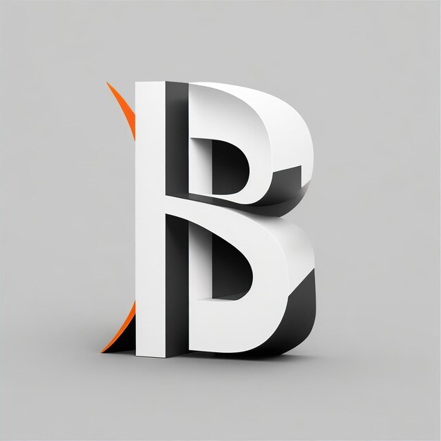 Modna, stylowa typografia alfabetów Litera B