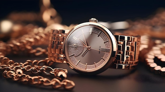 Modne zegarki i eleganckie biżuteria wystawione na aksamitnej powierzchni