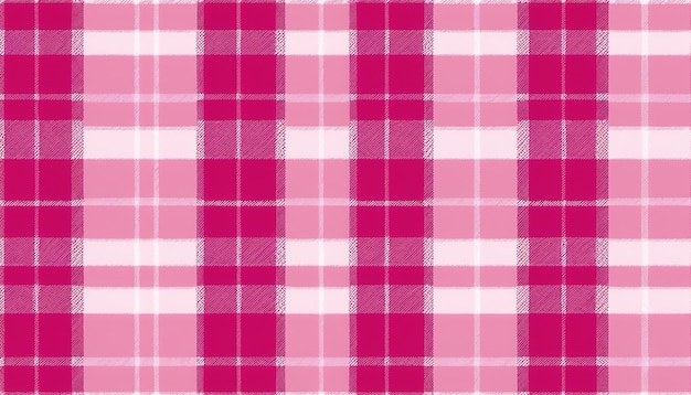 Zdjęcie modny druk tkaniny uroczy różowy bezszwowy wzór z tartan plaid
