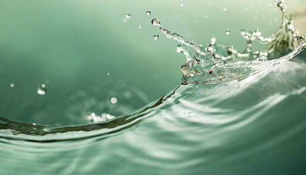 Modny letni baner przyrody Rozproszona płynna mięta wodna kolorowa wyraźna tekstura powierzchni wody