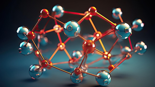 Zdjęcie molekularny model struktury molekularnej