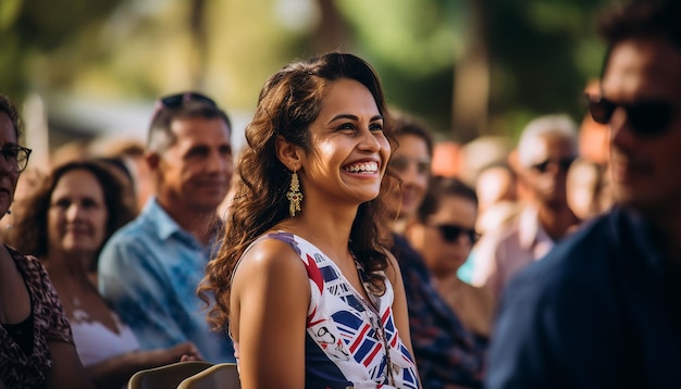 Moment tradycyjnej ceremonii obywatelskiej w Dniu Australii