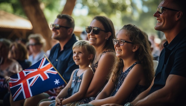 Moment tradycyjnej ceremonii obywatelskiej w Dniu Australii