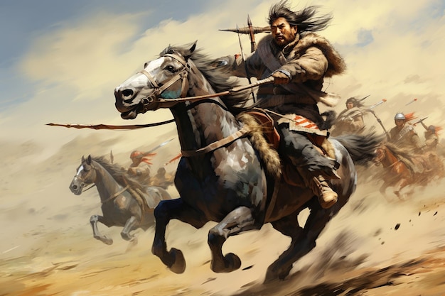 Mongolskie mistrzostwo Łucznicy na szybkich koniach dominują na polu bitwy