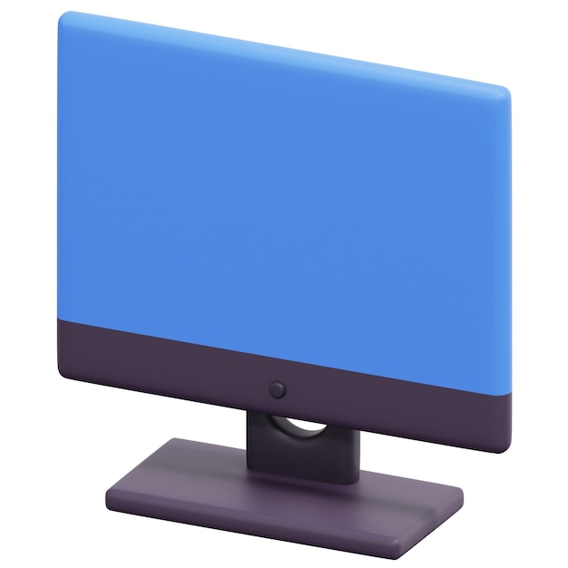 monitor 3d render ikona ilustracja
