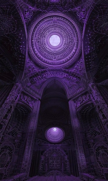 Zdjęcie monochromatyczne fioletowe abstrakcyjne tło z skomplikowanymi wzorami