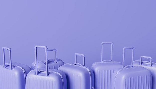 Monochromatyczny baner walizek podróżnych